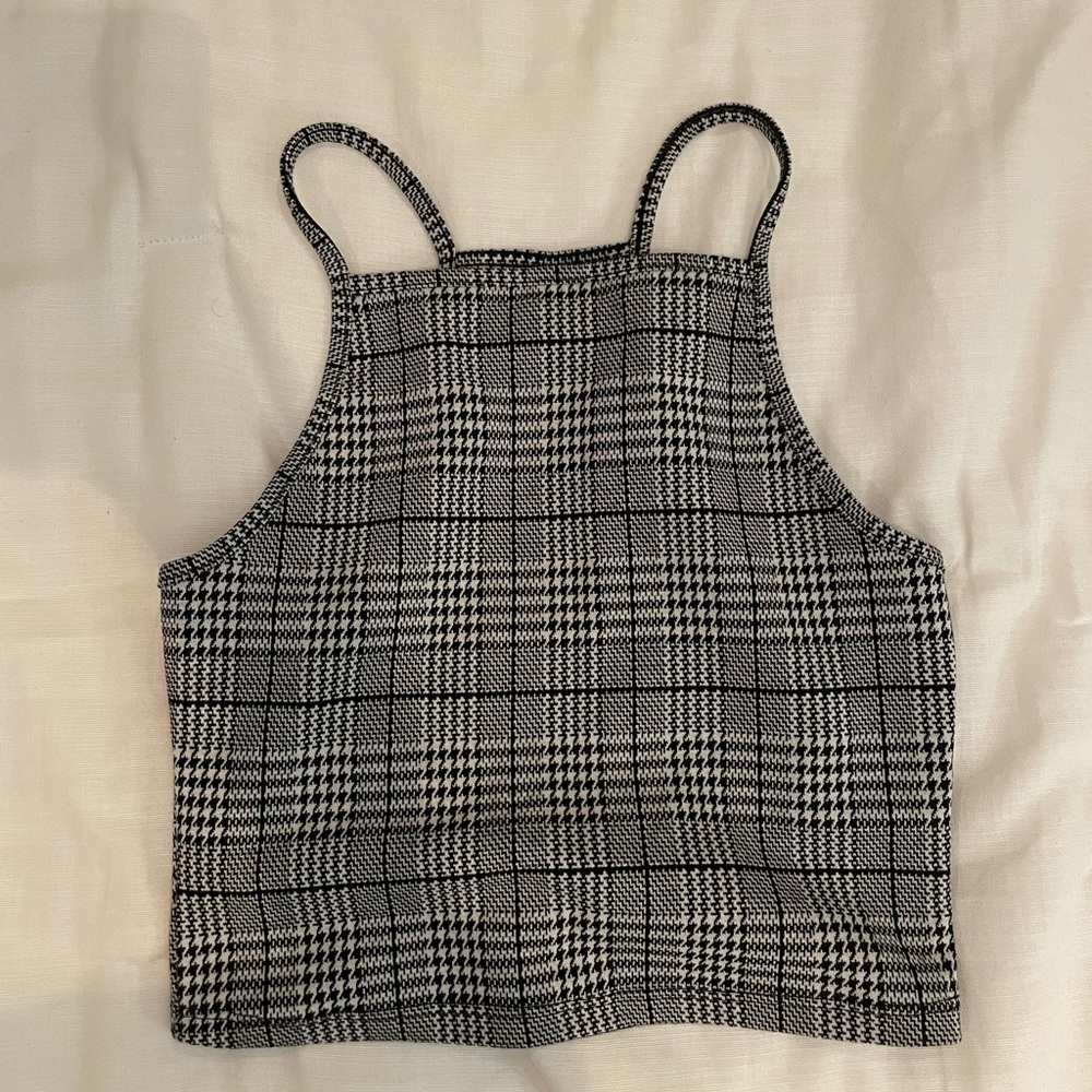 H&M plaid crop top